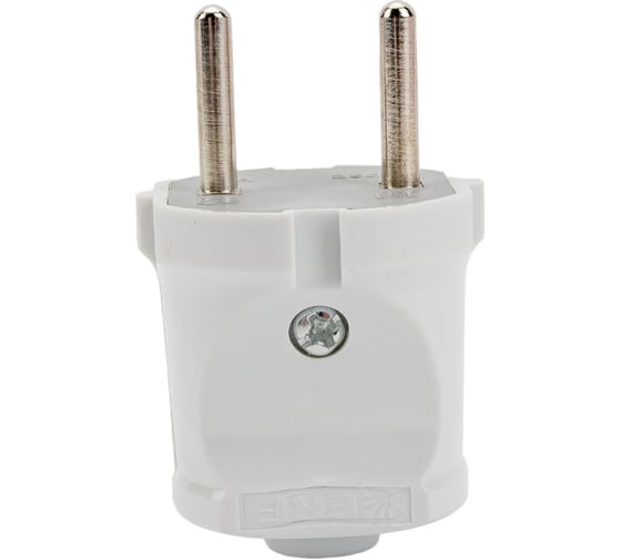 Изображение товара Прямая вилка без заземления EKF, белая 6А 250В AVP6-10