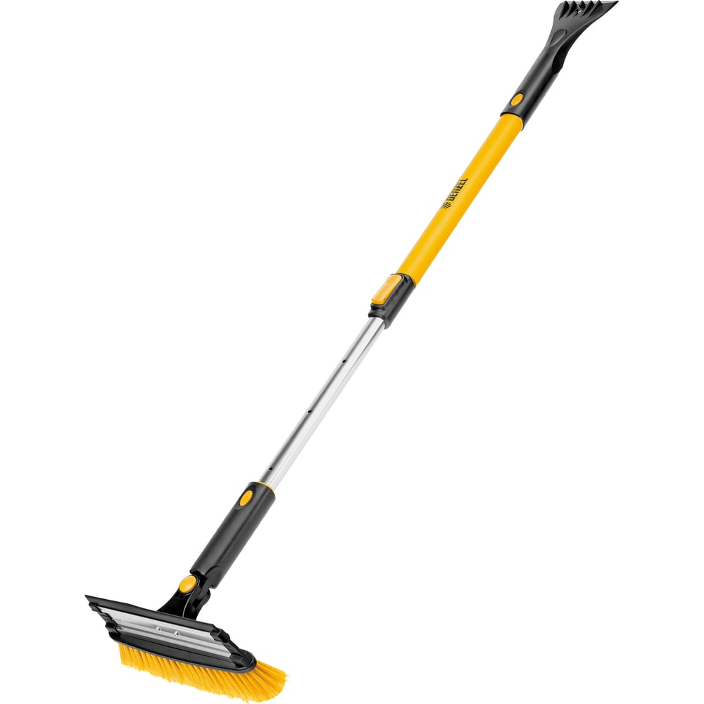 Изображение товара Щетка-сметка для снега Denzel со скребком, телескоп, поворотная голова