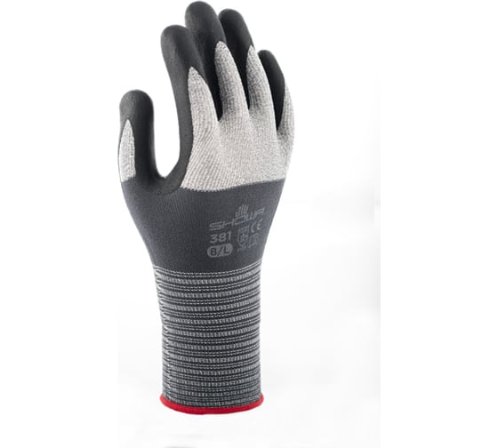 Изображение товара Защитные перчатки SHOWA Excellent Fit 381 (Grey/Black, S, Артикул: ) SHOWA381S