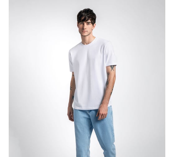 Изображение товара Футболка LoveMe Владивосток мужская, цвет белый. Силуэт прямой, плотность 205 гр. 52 (XL), 254227