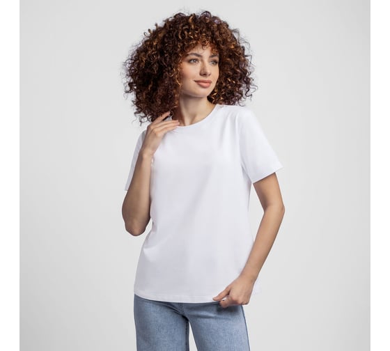 Изображение товара Футболка LoveMe СПБ женская, цвет белый. Силуэт приталенный 42 (XS), 254183
