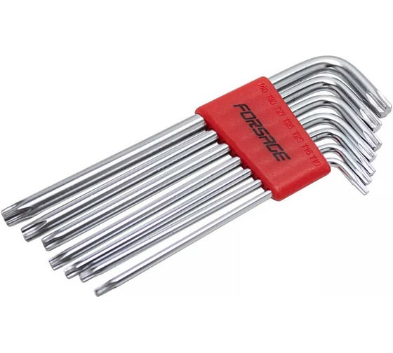 Изображение товара Набор ключей Forsage TORX Г-образных длинных 7 предметов в пластиковом держателе F-5071L(6482)