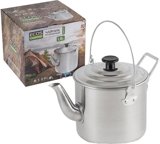 Изображение товара Походный алюминиевый чайник Ecos Camp -S4 1,8л 991010