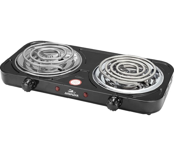 Изображение товара Электрическая плитка Добрыня DO- черная (1,5+1кВт) тэн 2212В