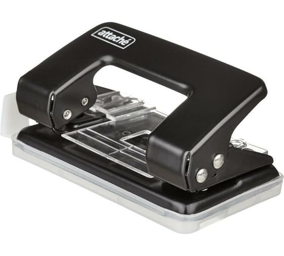 Изображение товара Дырокол Attache 6304 до 12 листов, с линейкой, металл, черный 371314