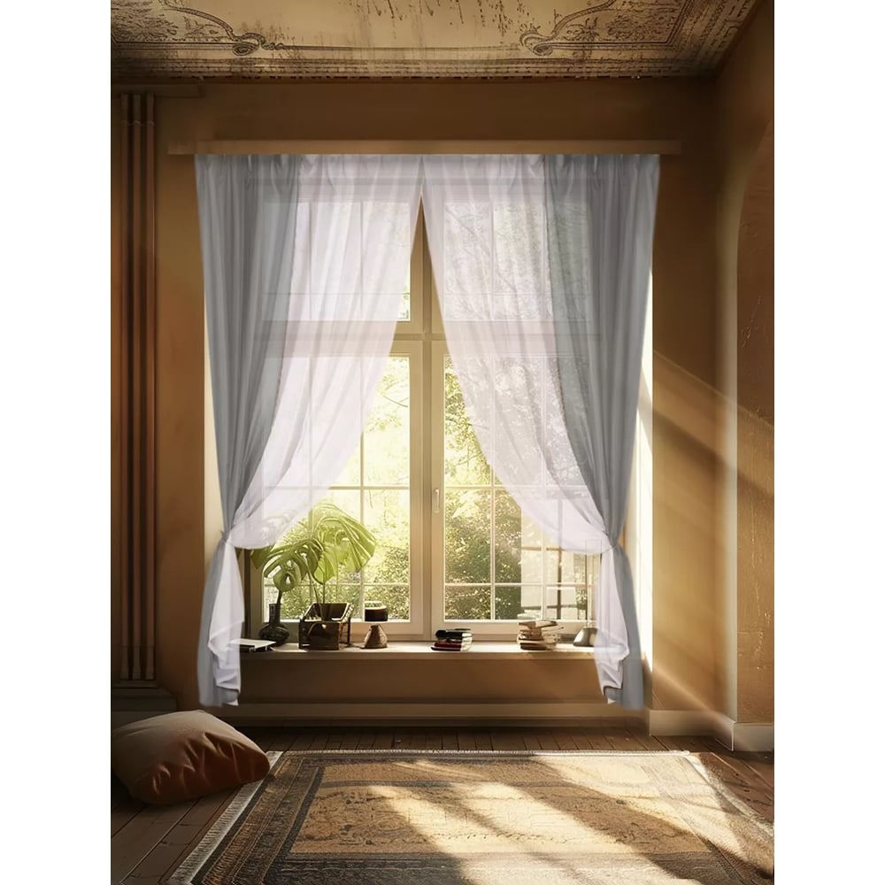 Изображение товара Комплект штор Witerra вуаль 580x250 см бело-серая