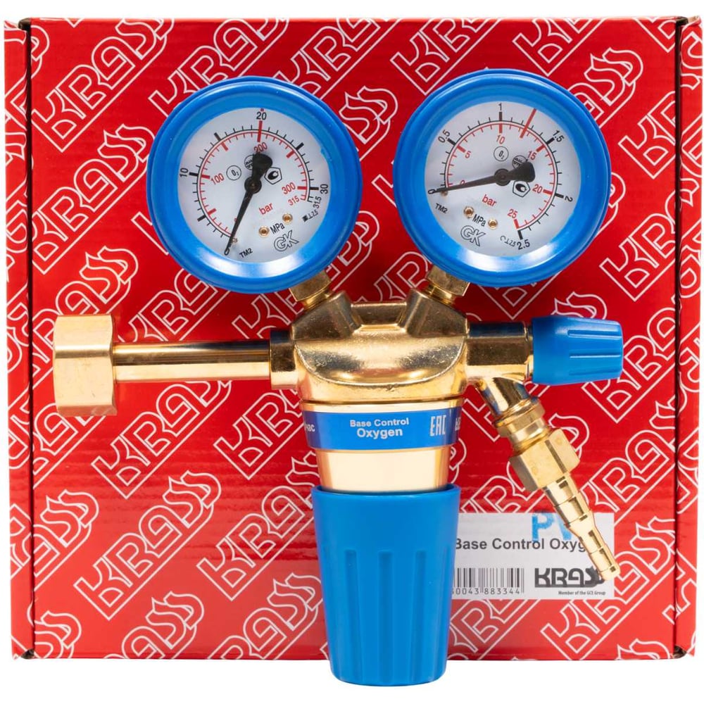 Редуктор кислородный Base Control Oxygen 20/1.25 МПа, 50 м³/ч, поверенный KRASS 2117502PV