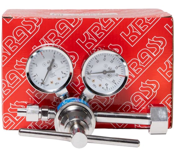 Изображение товара Редуктор высокого давления РВД-30/3 кислород/инертные газы 30/3 МПа, 80 м³/ч, поверенный KRASS 2141003PV