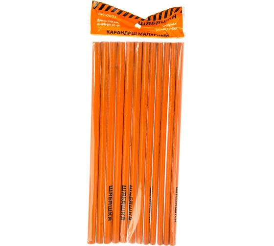 Изображение товара Малярный карандаш ШАБАШКА 250 мм, набор 12 шт 146-0003 206050