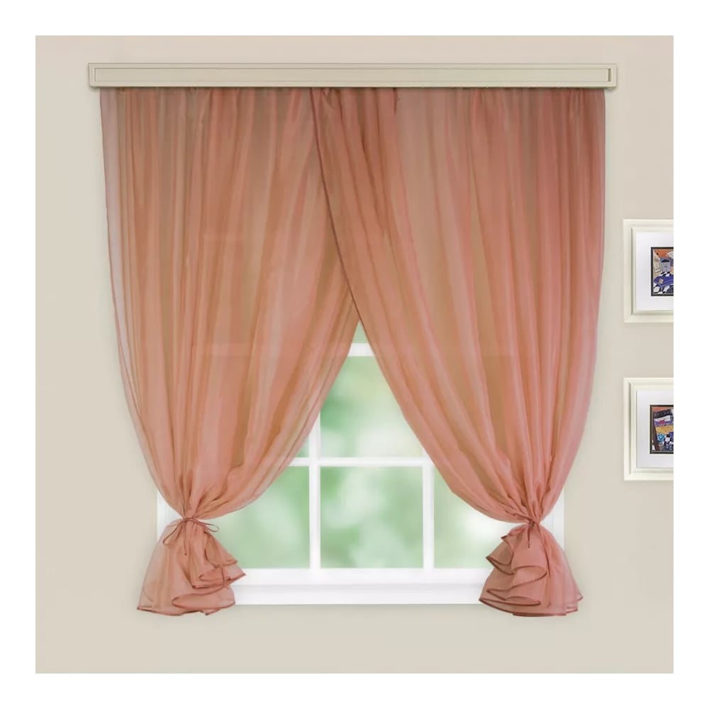 Изображение товара Комплект штор для кухни Witerra Дуэт 500x180 см какао