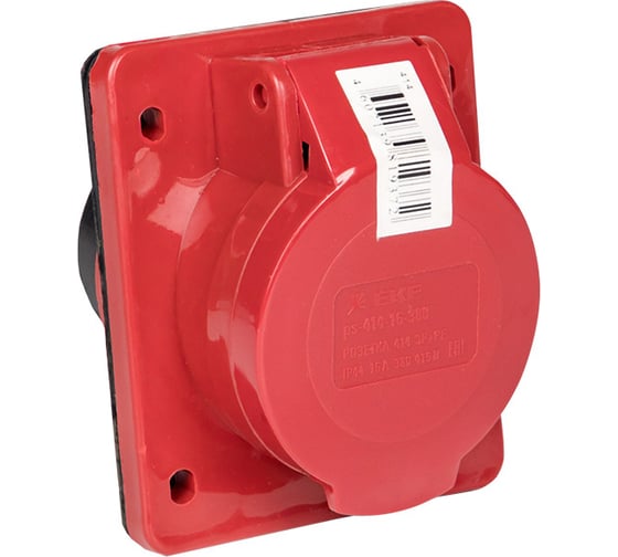 Изображение товара Кабельная розетка EKF 16А 3Р+Е IP44 скр 380В 414 ЭКФ ps-414-16-380