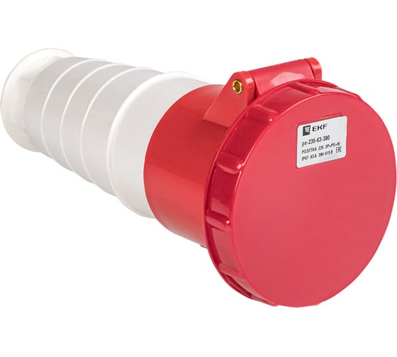 Изображение товара Кабельная розетка EKF 63А 3Р+N+Е IP44 переносная 380В 235 ЭКФ ps-235-63-380