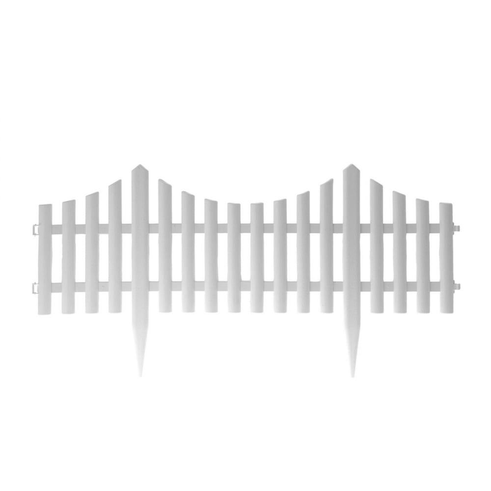 фото Декоративный заборчик-штакетник дачная мозаика модерн белый 10605