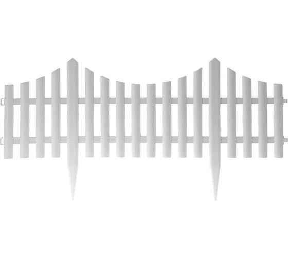 Изображение товара Декоративный заборчик-штакетник Дачная мозаика Модерн белый 10605