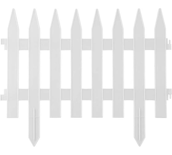 Изображение товара Декоративный забор Grinda 28x300 см, белый 422201-W