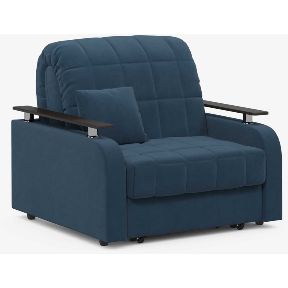 Изображение товара Современное кресло MOON FAMILY 044 MF001667 с велюровой обивкой синего цвета