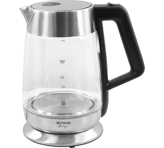 Изображение товара Чайник стеклянный STINGRAY ST-KT3002A черный жемчуг 39302