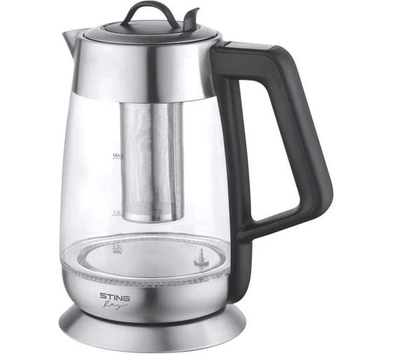Изображение товара Чайник стеклянный STINGRAY ST-KT3002C черный 39305