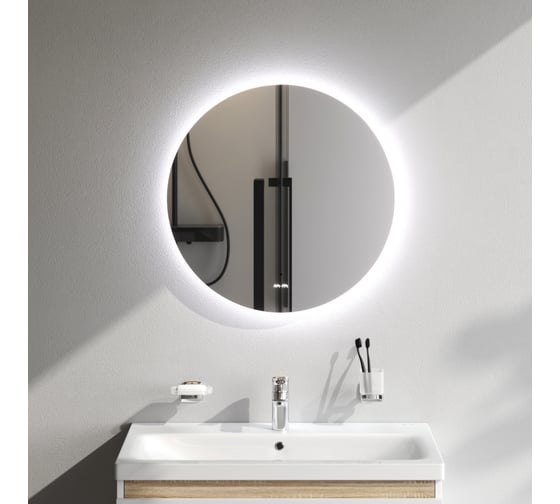 Изображение товара Зеркало AM.PM X-Joy круг с интерьерной Led подсветкой, ИК-сенсором, 60 см M85MOX40601S