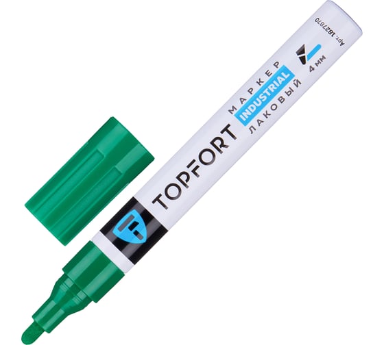 Изображение товара Маркер лаковый Topfort industrial 4 мм зеленый 1827870