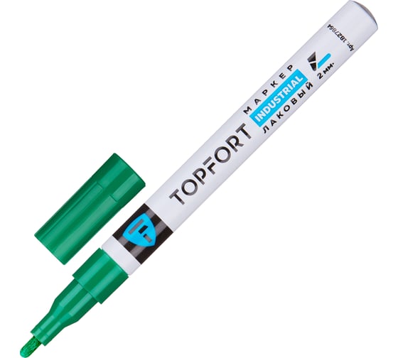 Изображение товара Маркер лаковый Topfort industrial 2 мм зеленый 1827864