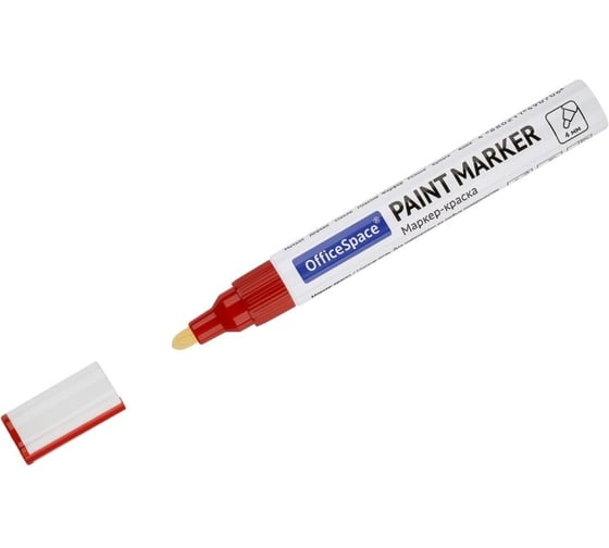 Изображение товара Маркер-краска OfficeSpace белая, 1-4мм, нитро-основа, 12 шт. PM_51070