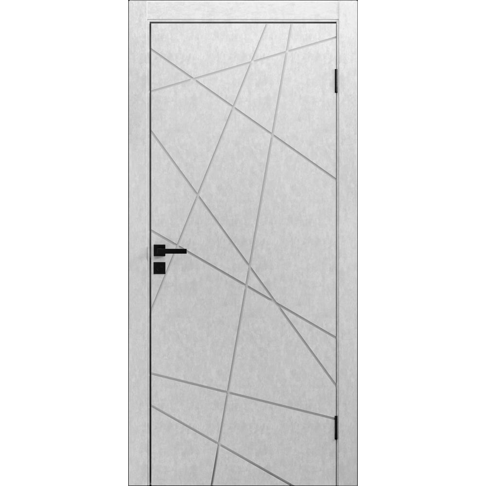 Дверь ООО ВДК Паутинка бетон светлый 80*200 (AL) П24
