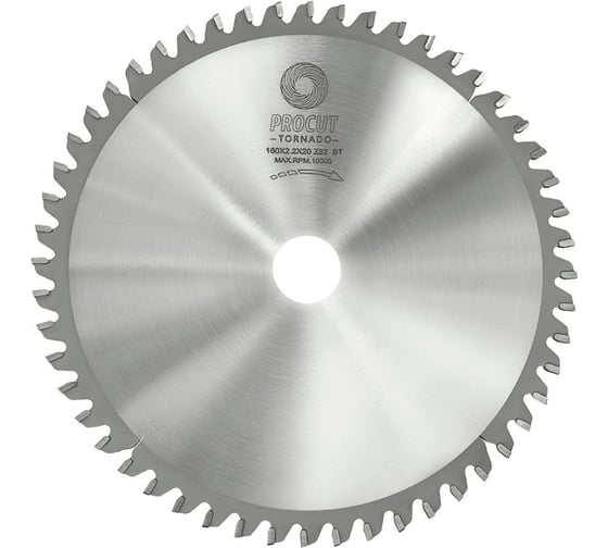 Изображение товара Пильный диск 160x20x2.2/1.8 мм, Z=52, TFN, -5 градусов, по алюминию PROCUT 767.1602052.ECO