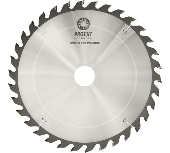 Изображение товара Пильный диск 230x30x2.8/1.8 мм, Z=34, ATB, продольный/поперечный рез, по древесине PROCUT 798.2303034.ECO