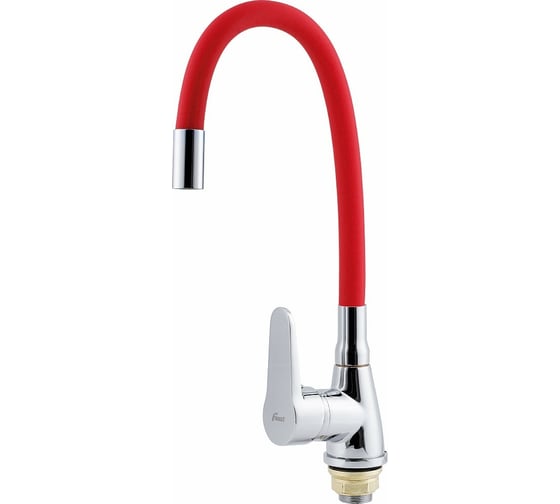 Изображение товара Смеситель для кухни FAUZT гибкий излив, тип См-МОЦБА, красный FZs-822-R101