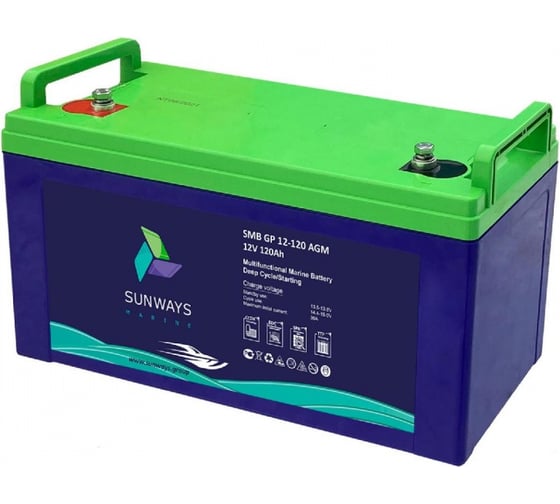Изображение товара Аккумуляторная батарея Marine SMB GP 12-120 AGM Sunways SW101531M