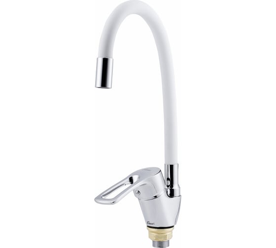 Изображение товара Смеситель для кухни FAUZT гибкий излив, тип См-МОЦБА, белый FZs-833-W129
