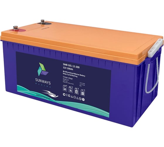 Изображение товара Аккумуляторная батарея Marine SMB GEL 12-200 Sunways SW101556M