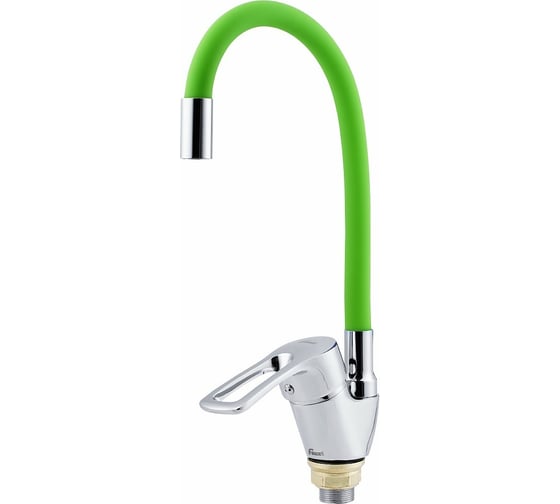 Изображение товара Смеситель для кухни FAUZT гибкий излив, тип См-МОЦБА, зеленый FZs-833-G129