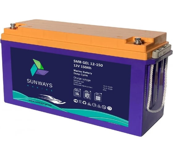 Изображение товара Аккумуляторная батарея Marine SMB GEL 12-150 Sunways SW101555M