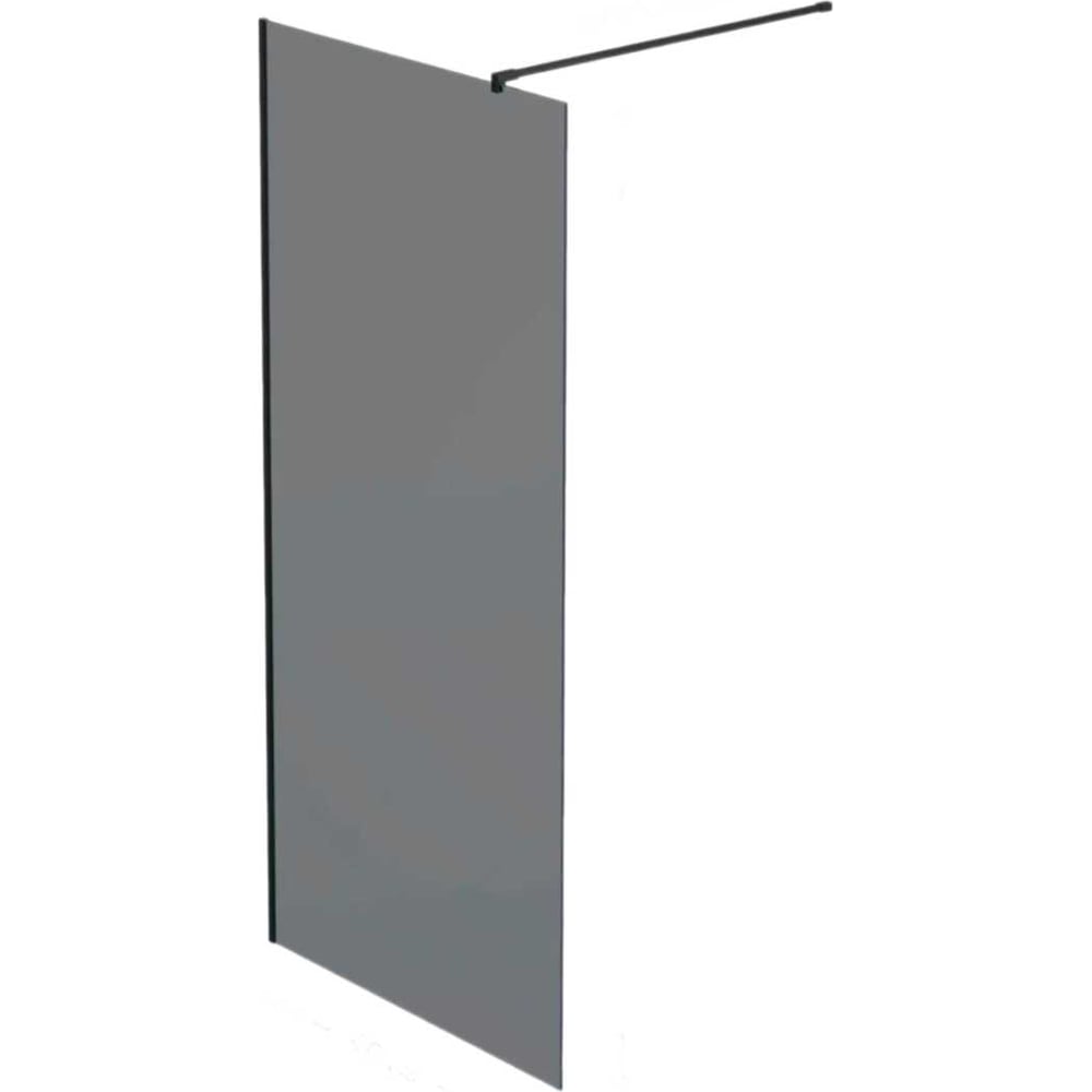 Изображение товара Душевая перегородка Reflexion Home Walk In 200x100 см, тонированное стекло, черный профиль