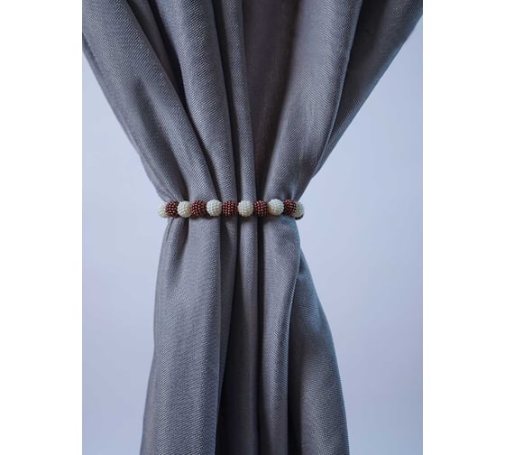 Изображение товара Подхват-магнит для штор Witerra Ежевика 1 шт коричнево-белый 109762