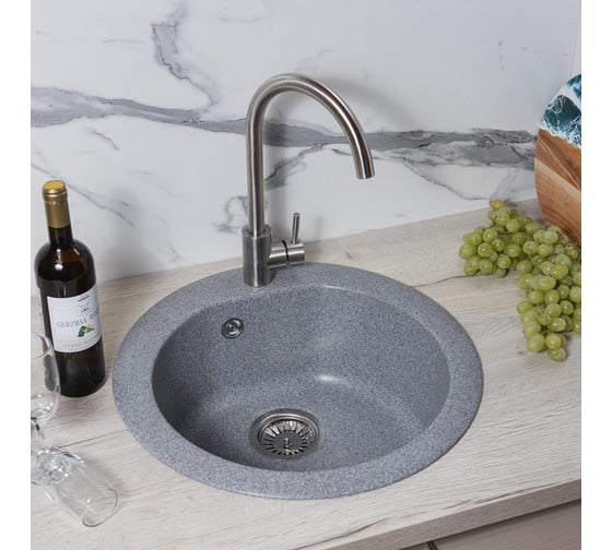 Изображение товара Кухонная мойка Reflexion home Core круглая, 505x190 мм, гравий RX1350GR