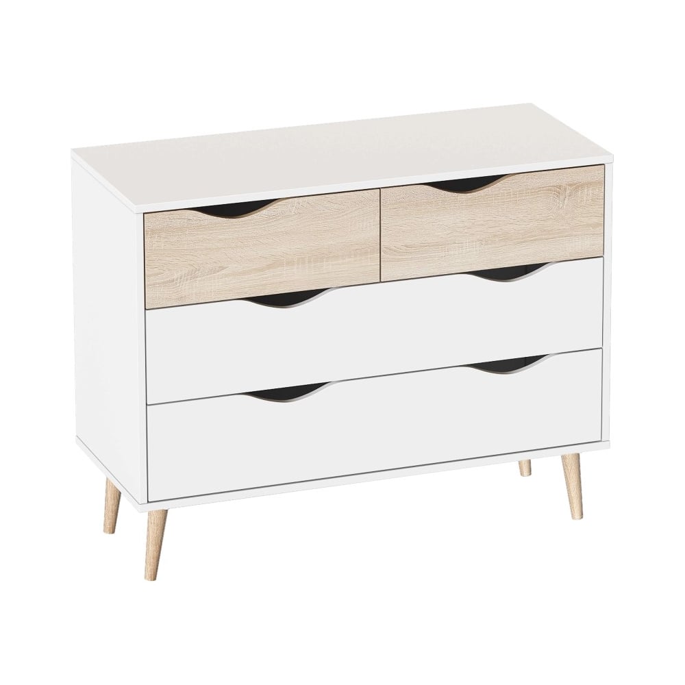 Изображение товара Комод Мебельград Соната 80 для спальни белый дуб сонома классика