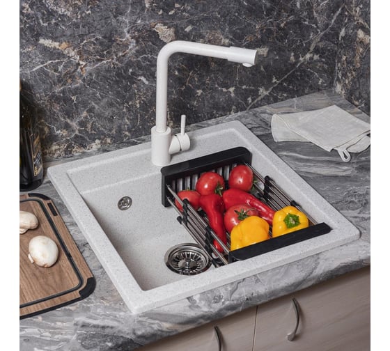 Изображение товара Кухонная мойка Reflexion home Zia прямоугольная, 510x505 мм, олово RX1251TN