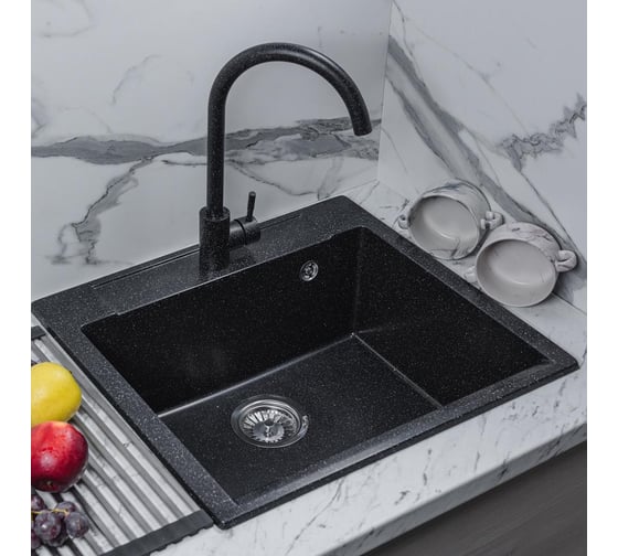 Изображение товара Кухонная мойка Reflexion home Cubi прямоугольная, 550x500 мм, уголь RX1555CL