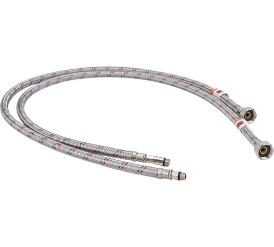 Изображение товара Подводка к смесителю (пара; 1.0 м; 1/2F-M10) VRT 521797