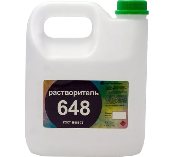 Изображение товара Растворитель НЕФТЕХИМИК 648 3л 6483000