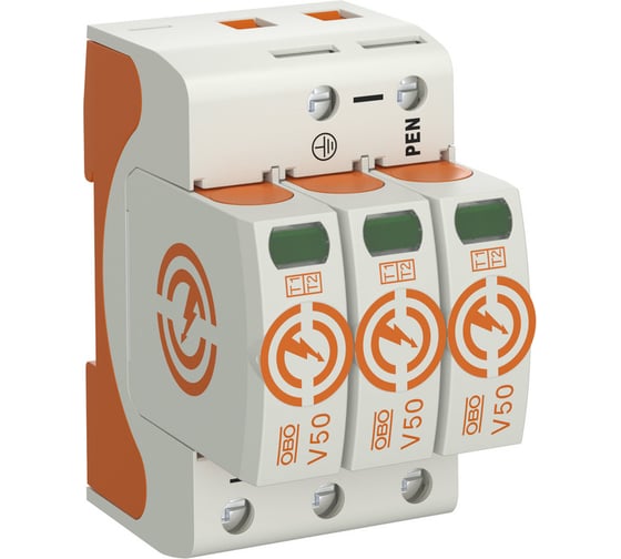 Изображение товара УЗИП для силовых сетей OBO Bettermann 3-полюсный (Класс I+II), 280 В 5093511