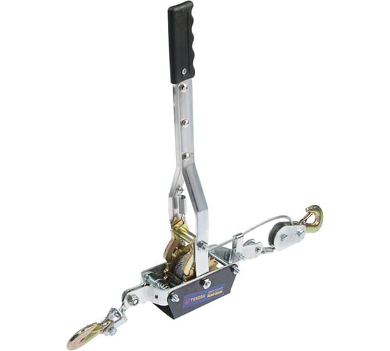 Изображение товара Рычажная лебедка TUNDRA двойное храповое колесо, тяга 4 т, подъем 1.6 т, трос 2 метра 1002760
