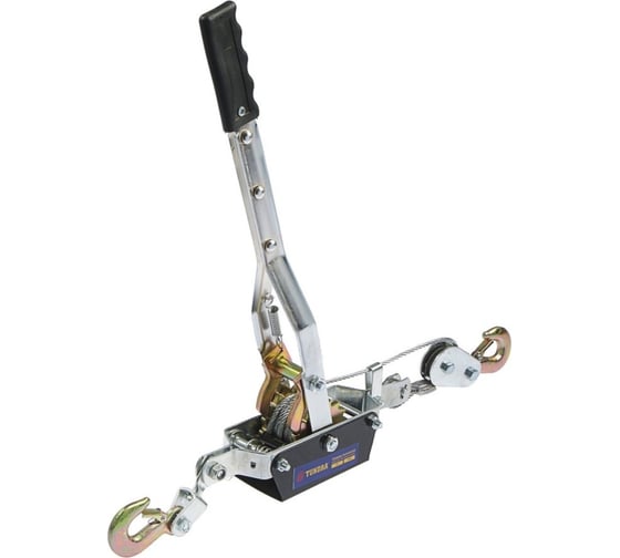 Изображение товара Рычажная лебедка TUNDRA двойное храповое колесо, тяга 4 т, подъем 1.6 т, трос 3 метра 1002762