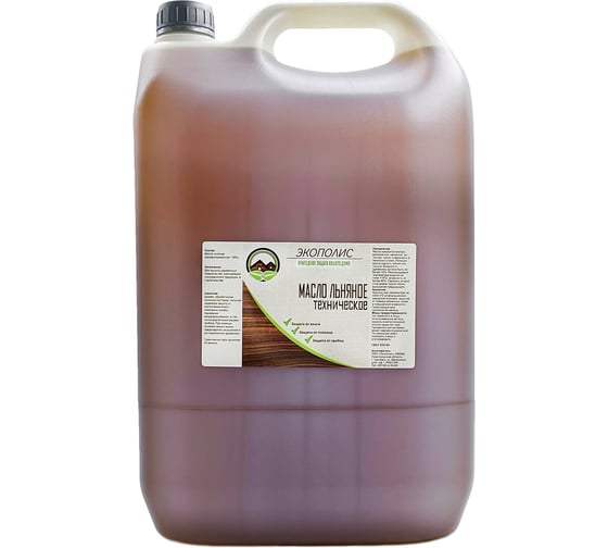 Изображение товара Масло льняное техническое Экополис 10 л mlt10