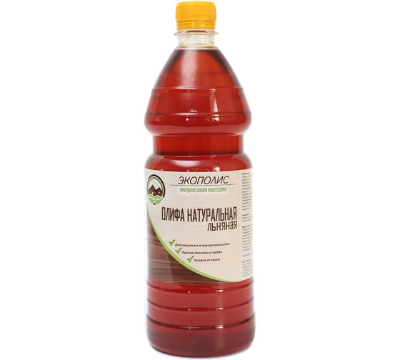 Изображение товара Олифа Экополис натуральная льняная, 1 л olifa1