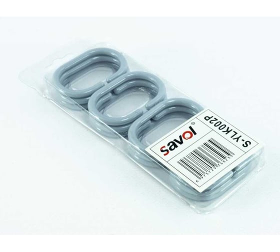 Изображение товара Кольца для шторы в ванную Savol S-YLK002P