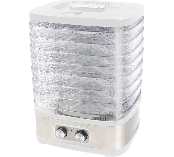 Изображение товара Сушилка для фруктов, овощей MARTA MT-1873 8 поддонов, белый жемчуг 40573